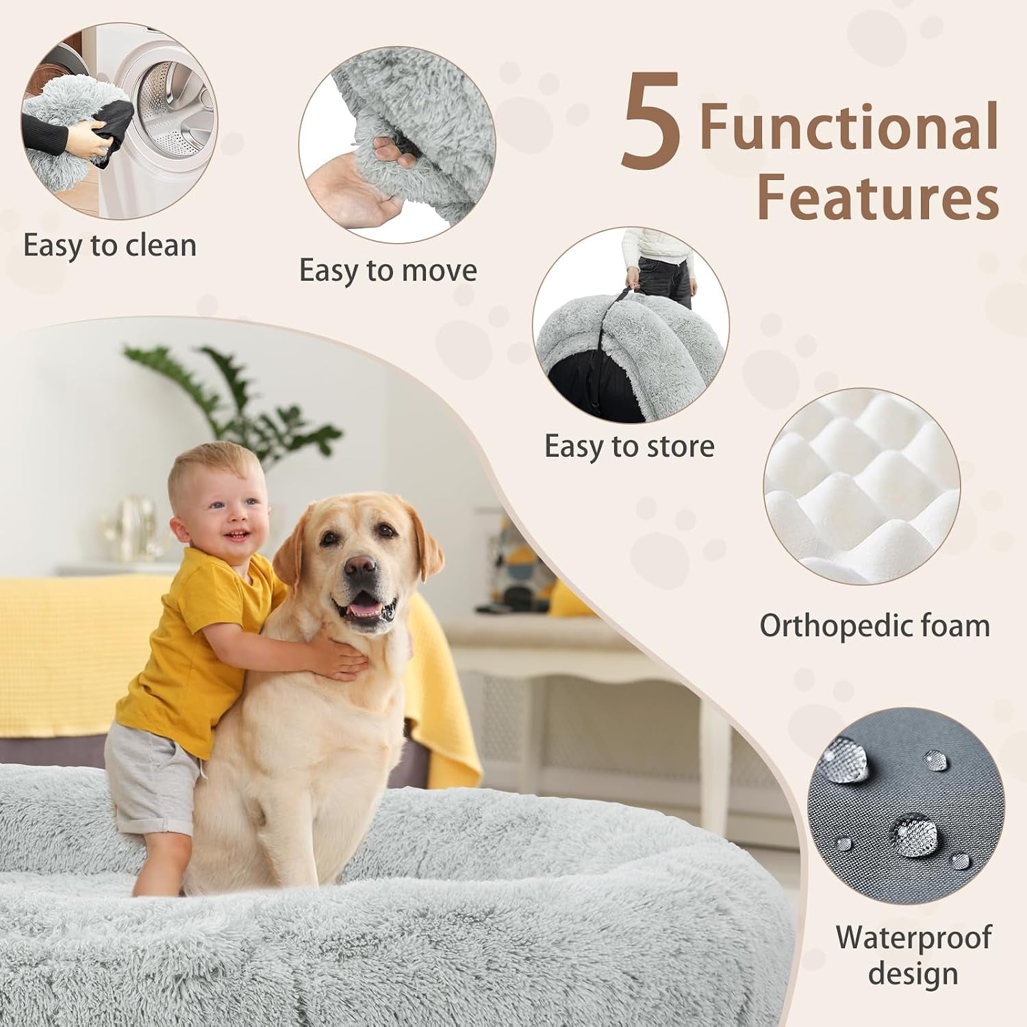 roomtec-human-dog-bed-71x45x12-size-fits-adult-and-pet-washable-giant-people-bed-10-cm-thick-memory-foam-large-oversize-pet-bed-with-plump-pillow-blanket-strap-grey
