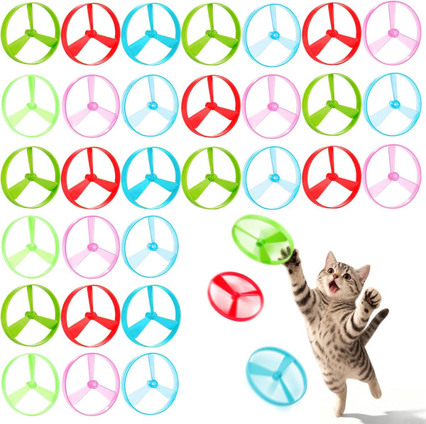 BABORUI Cat Toy Disc Launcher, Rechargeable Interactive Cat Fetch Toy Launcher with 8 Flying Discs, Flying Enrichment Toys for Indoor Bored Kittens & Adult Cats (Yellow)9