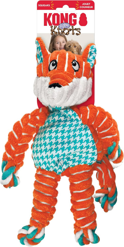 KONG Floppy Knots - Knotted Rope Dog Toy Entices Play - Tug Toy Satisfies Natural Instincts - Dog Supplies with Floppy Design & Minimal Stuffing - Fox, for Medium/Large Dogs2