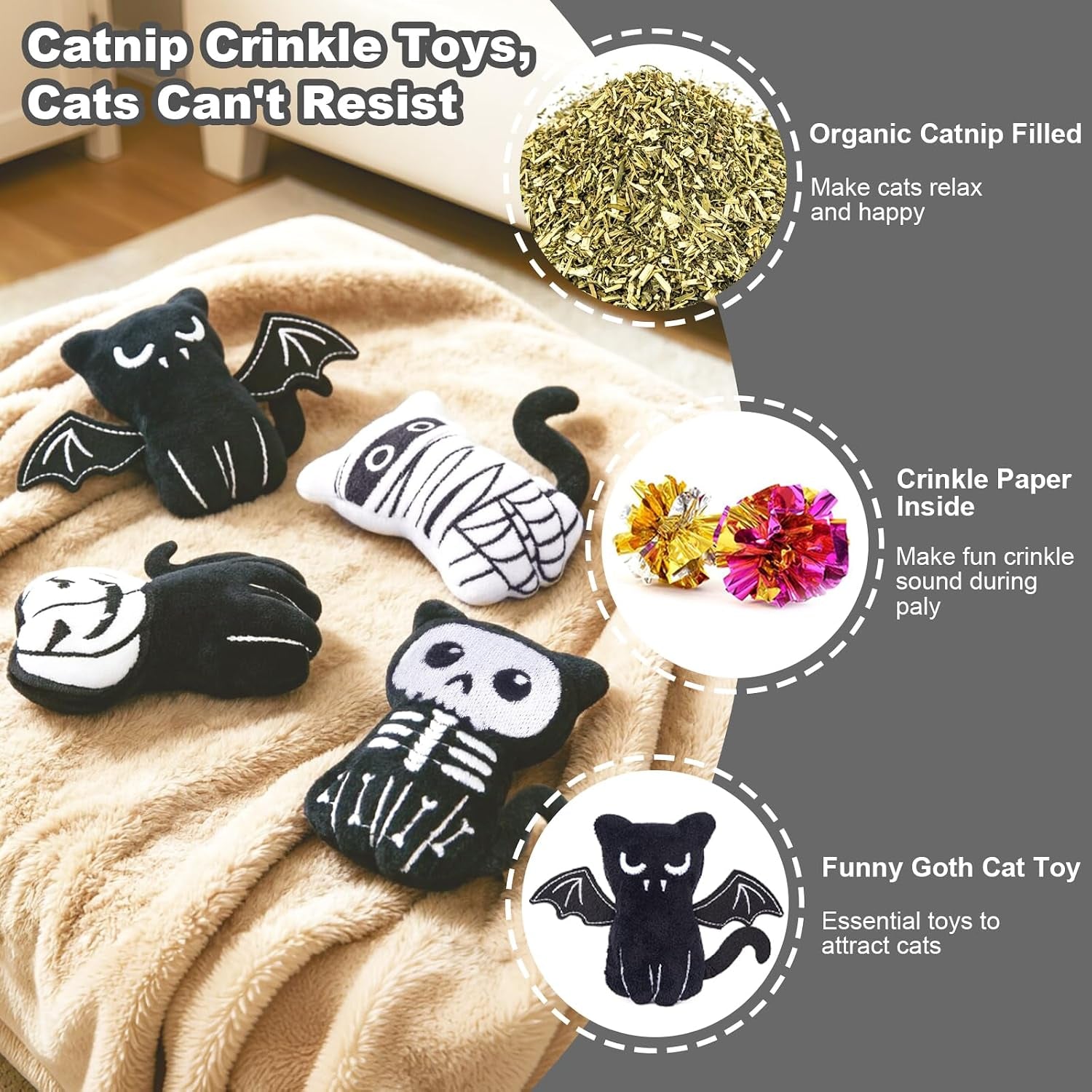 retro-shaw-catnip-toys-4-pack-horror-goth-cat-toys-for-indoor-cats-kitten-crinkle-interactive-cat-nip-kitty-toys-for-all-breeds-3-7-inches