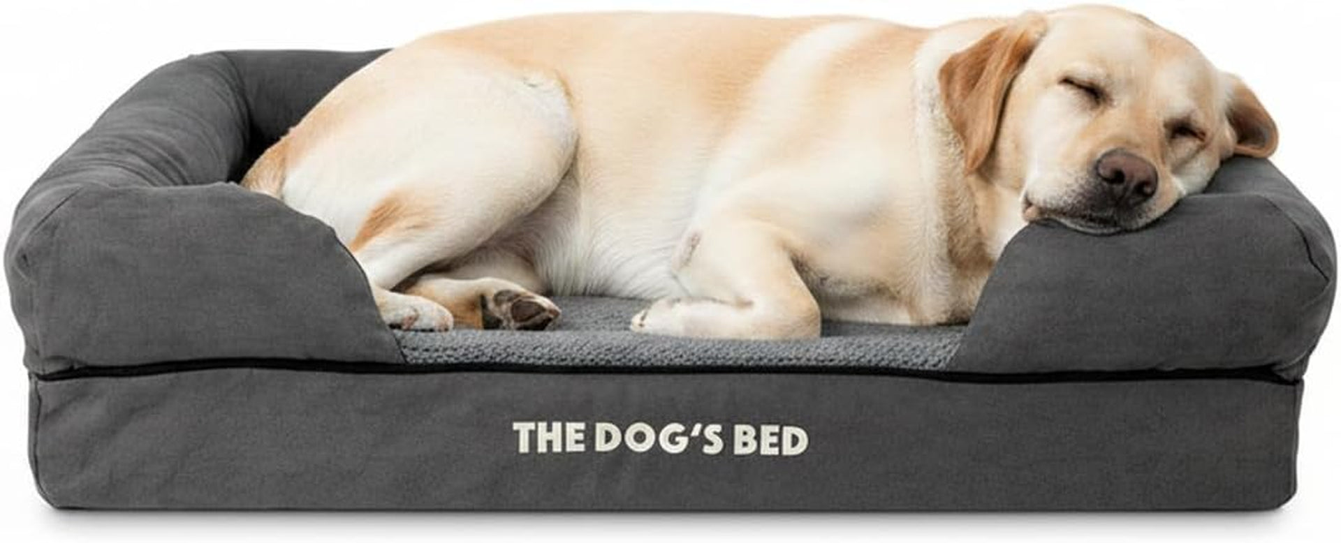 the-dog-s-bed-orthopedic-memory-foam-dog-bed-with-bolsters-for-large-dogs-high-density-support-mattress-low-front-entry-removable-washable-cover-oxford-fabric-blue-with-dark-red-trim-large