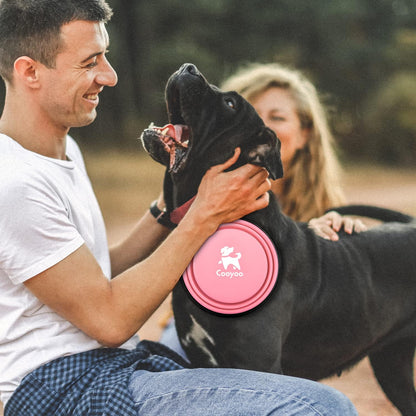 COOYOO Collapsible Dog Bowl,2 Pack Collapsible Dog Water Bowls for Cats Dogs,Portable Pet Feeding Watering Dish for Walking Parking Traveling with 2 Carabiners7
