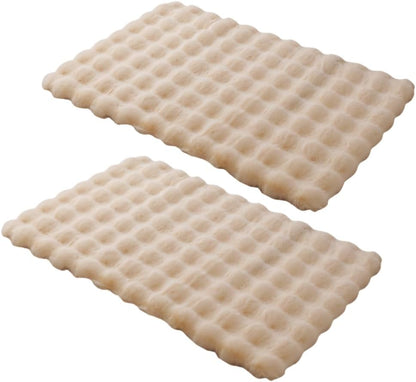 SHENGOCASE 2-Pack 10"X14" Rectangular Faux Rabbit Fur Cat Dog Bed Cushion Pad Mat, Cat Tree Tower Replacement Cushion Pad for Window Perch Carrier House Cage Crate Kennel Furniture8