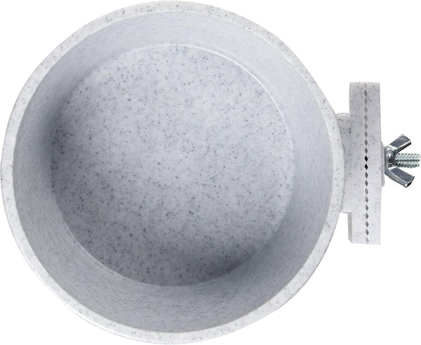 Lixit Quick Lock Removable Cage Bowls for Rabbits, Guinea Pigs, Gerbils, Ferrets, Dogs, Cats, Birds, and Other Small Animals - Made in USA (Gray, 20 Ounce)2