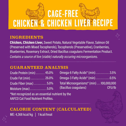 Stella & Chewy'S Meowfulls Freeze Dried Cat Treats - Chicken & Chicken Liver Recipe - Raw Protein with Probiotics & Salmon Oil - 1 Calorie per Treat - 1.5 Oz7