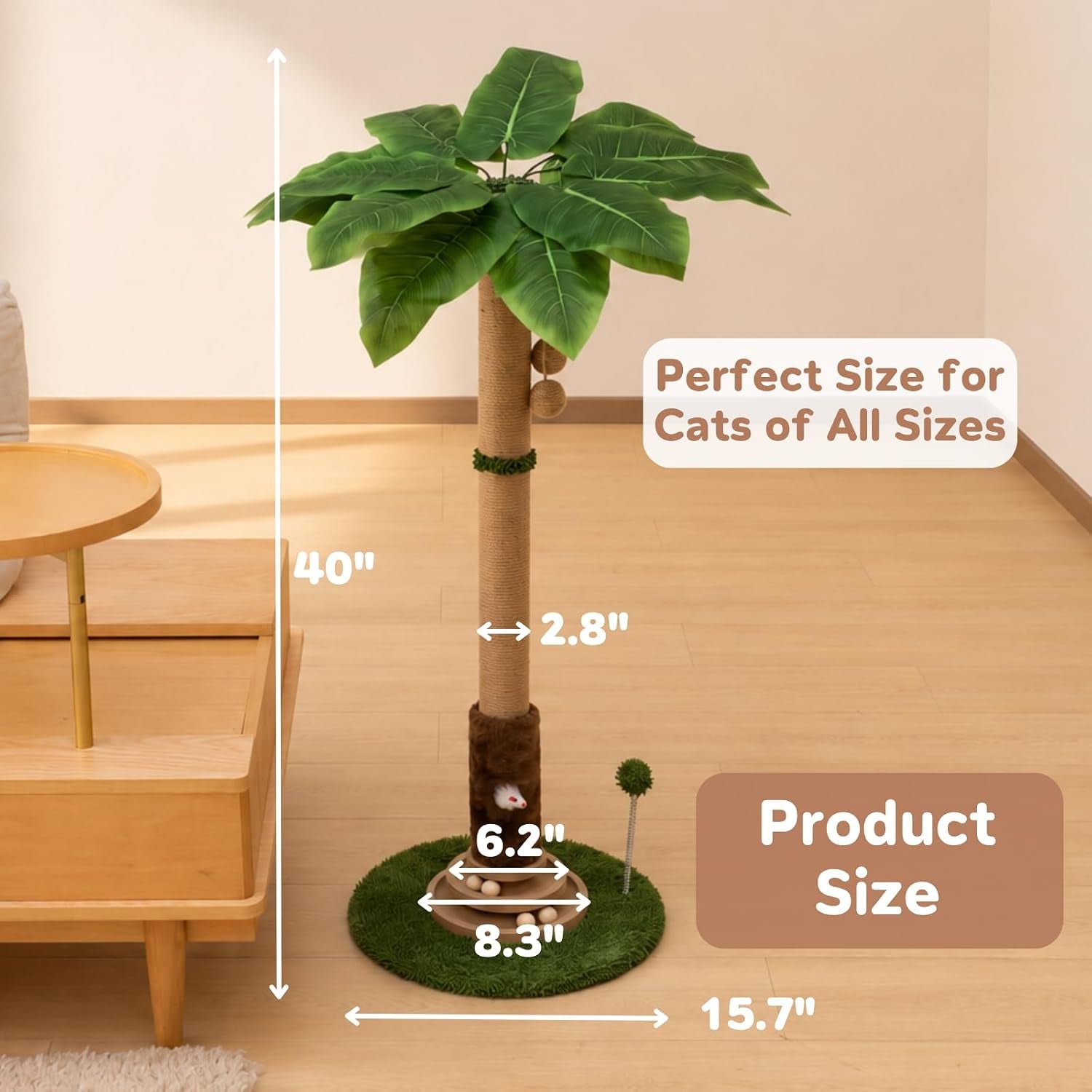 aixinpet-cat-scratching-post-upgraded-40-tall-cat-scratcher-tree-tower-scratching-posts-for-indoor-cats-with-cat-toy-mouse-hole-spring-ball-and-interactive-wooden-ball-for-kittens-adults-cats
