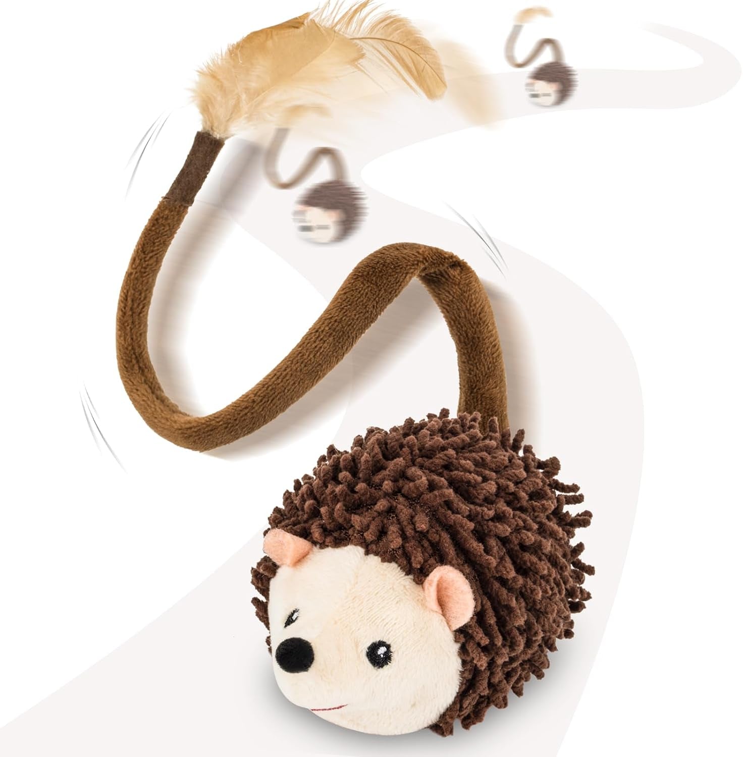 migipaws-interactive-hedgehog-cat-toy-360-rolling-spin-with-soft-plush-tail-for-indoor-cats-smart-motion-sensor-realistic-squeak-rechargeable-plush-kitten-toy-grey