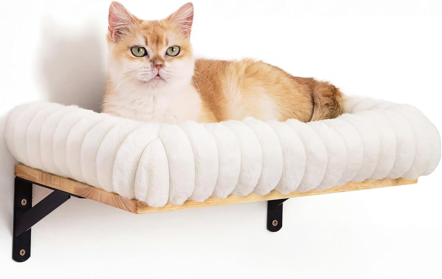 fukumaru-cat-wall-shelves-17-x-10-inch-soft-cushion-solid-rubber-wood-floating-shelf-with-upgraded-installation-kitten-wall-furniture-for-sleeping-playing-and-scratching