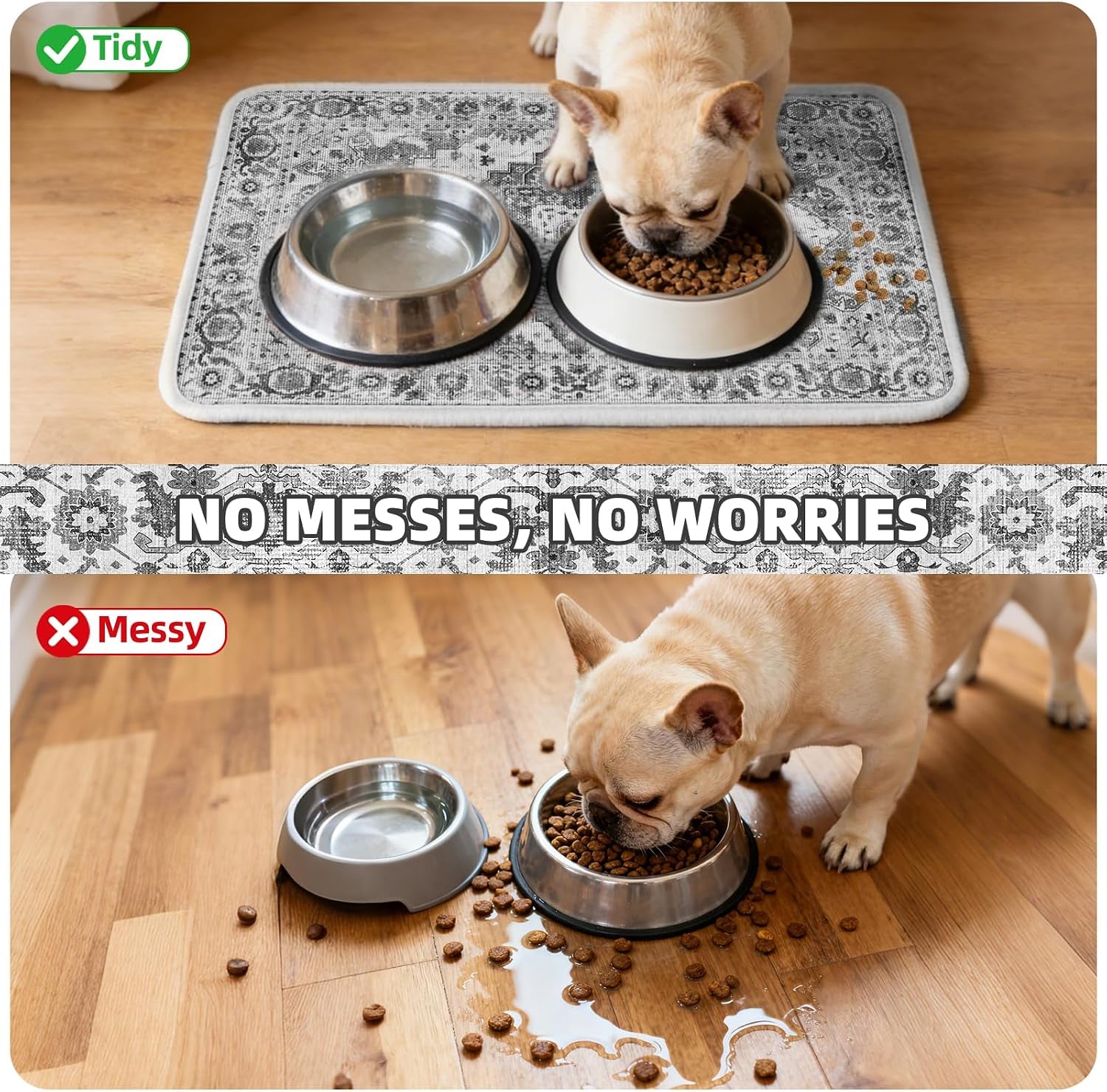 pupteck-dog-food-mat-absorbent-pet-feeding-bowl-mat-non-slip-dog-mat-for-food-and-water-quick-dry-no-stains-cat-placemats-pet-supplies-for-messy-drinkers-grey-12x20