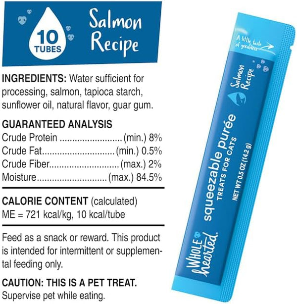 Wholehearted by Petco Squeezable Puree Cat Treat Variety Pack 0.5 Oz. Count of 504