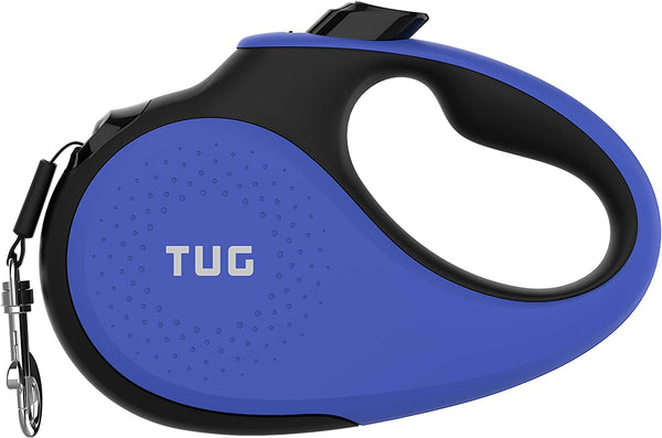 TUG 360° Tangle-Free Retractable Dog Leash | 16 Ft Strong Nylon Tape | One-Handed Brake, Pause, Lock (Medium, White)9