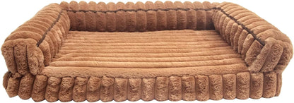 Waterproof Orthopedic Dog Bed for Medium Dogs Brown | Non-Slip Egg-Crate Memory Foam Dog Couch Pet Bed with Sides Removable Washable Cover for Crate8
