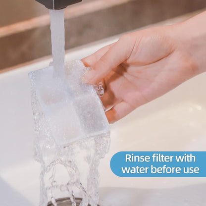 Furrybaby Pet Water Fountain Carbon Filters, Replacement Filters, 6 Pack | Eco Activated Carbon Filters Hair, Residues & Odors, Softens Drinking Water. Only Fits Furrybaby Square White Fountain4