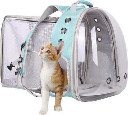 Expandable Pink Cat Backpack Carrier, Fit up to 12 Lbs, Space Capsule Clear Bubble Window Pet Carrier Backpack for Kitten Bunny Rabbit and Small Puppy16