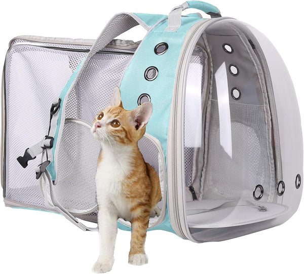 Expandable Pink Cat Backpack Carrier, Fit up to 12 Lbs, Space Capsule Clear Bubble Window Pet Carrier Backpack for Kitten Bunny Rabbit and Small Puppy16