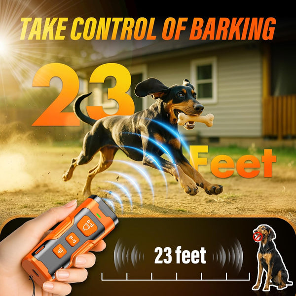 YUYQA Dog Bark Deterrent Device, 3X Ultrasonic anti Barking, 6 Training Modes 23 FT Range Barks No More Indoors Outdoors Behavior Correct Safe & Humane Rechargeable Compact Bark Control for Dogs3
