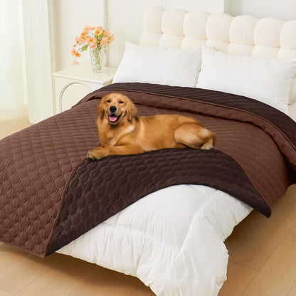 Smiry Waterproof Dog Bed Cover Blanket, Reversible Pet Blanket | Soft Reversible, Washable Leakproof Cats Dogs Couch Cover for Sofa, Couch, Furniture (30X70 Inch)108