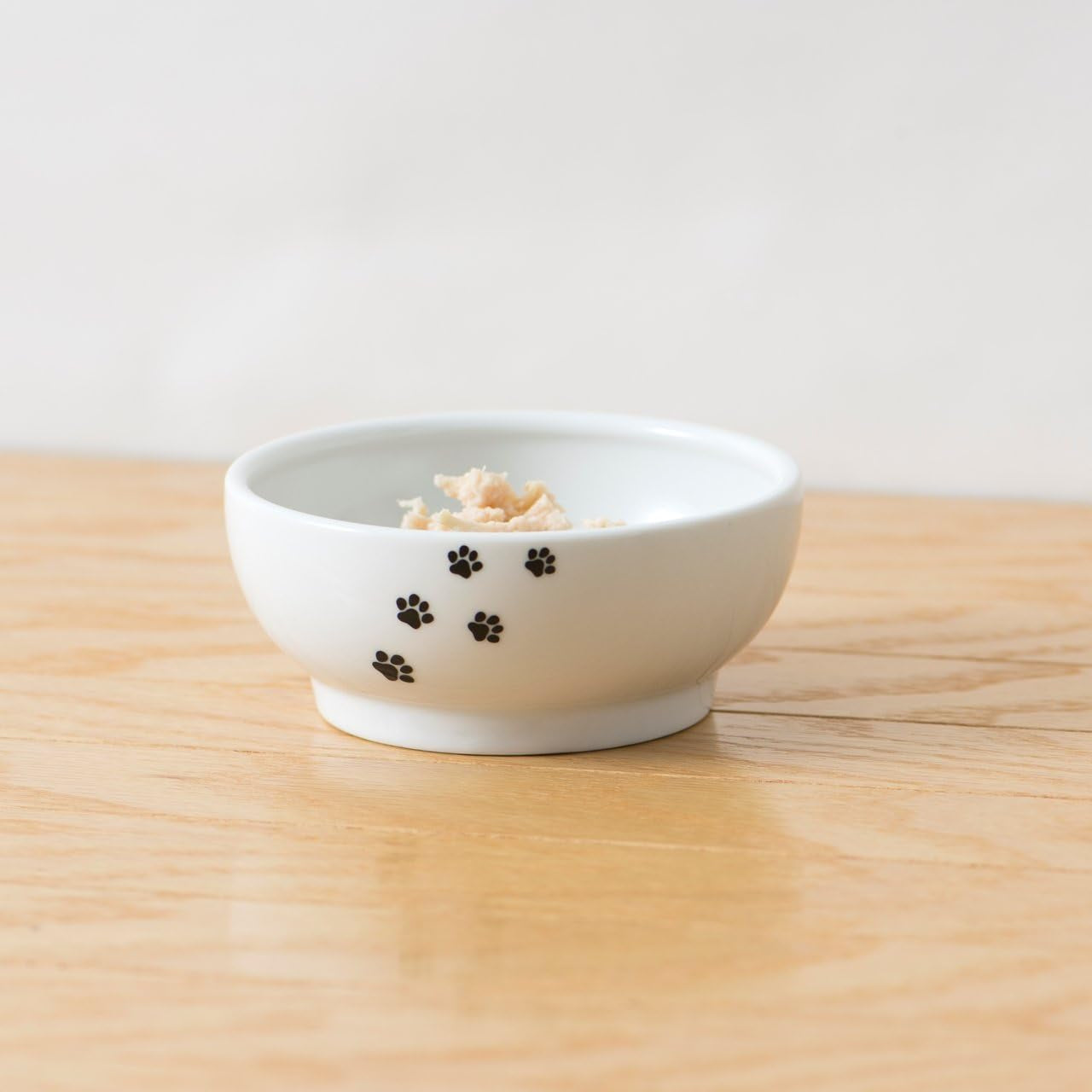 necoichi-shallow-wide-ceramic-cat-food-water-bowl-paw-basic-flat
