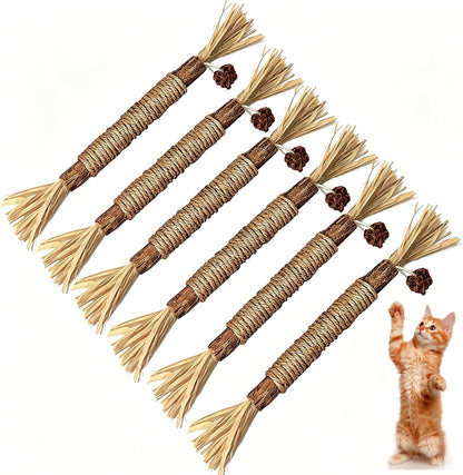 Silvervine Sticks Cat Chew Toys for Indoor Cats Dental Care Teeth Cleaning, Natural Kitten & Cat Teething Toys for Health, Catnip Toys Cat Chew Rope Suitable for All Breeds of Aggressive Chewers Cat7