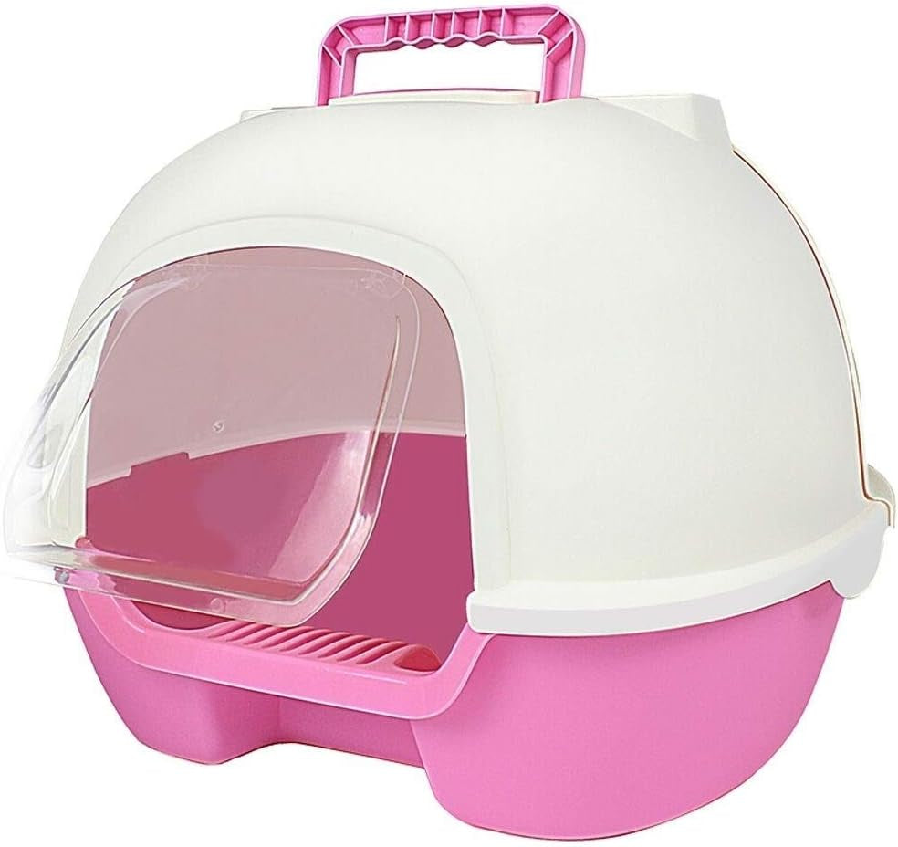 dog-potty-training-toilet-cat-litter-basin-fully-enclosed-large-toilet-closed-pet-supplies-coffee-color-double-door-spacebrown