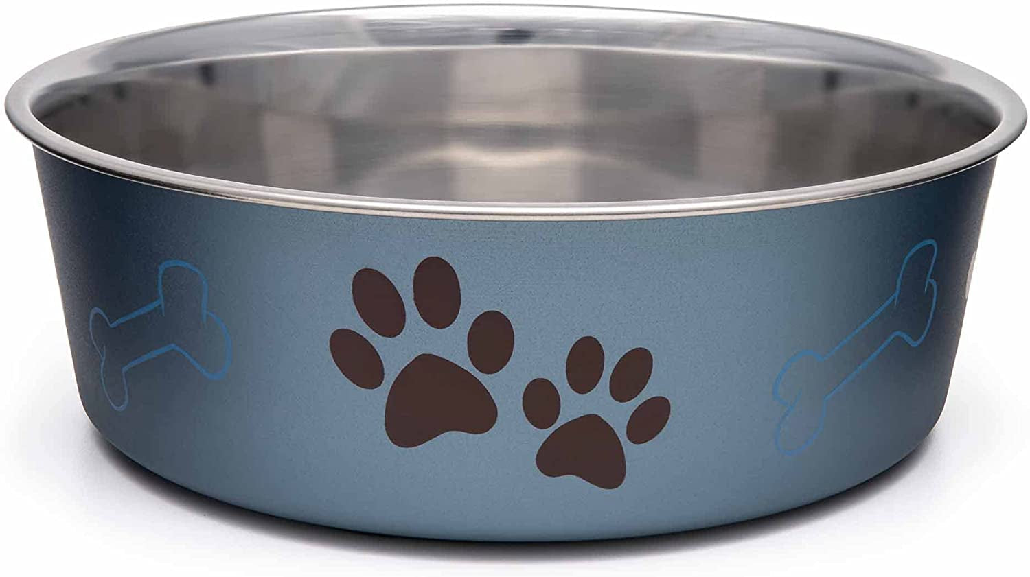 loving-pets-bella-dog-bowls-stainless-steel-dog-cat-bowls-spill-proof-dog-food-bowl-cat-bowl-puppy-essentials-pet-supplies-great-for-home-travel-medium-20-35-lbs-blueberry