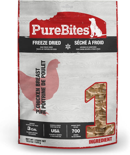 Purebites Chicken Breast Freeze Dried Dog Treats, 1 Ingredient, Made in USA, 8.6Oz9