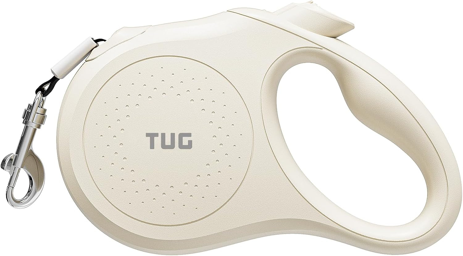 tug-quest-retractable-dog-leash-360-tangle-free-retraction-16-ft-strong-nylon-tape-small-cream
