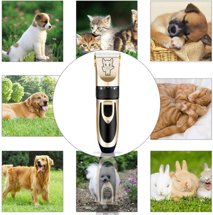 Highdas Dog Clippers for Grooming Low Noise, Cordless Electric Dog Grooming Kit Clippers Rechargeable, Quiet Dog Shaver, Pet Hair Trimmer Kit for Dogs & Cats (Gold)7