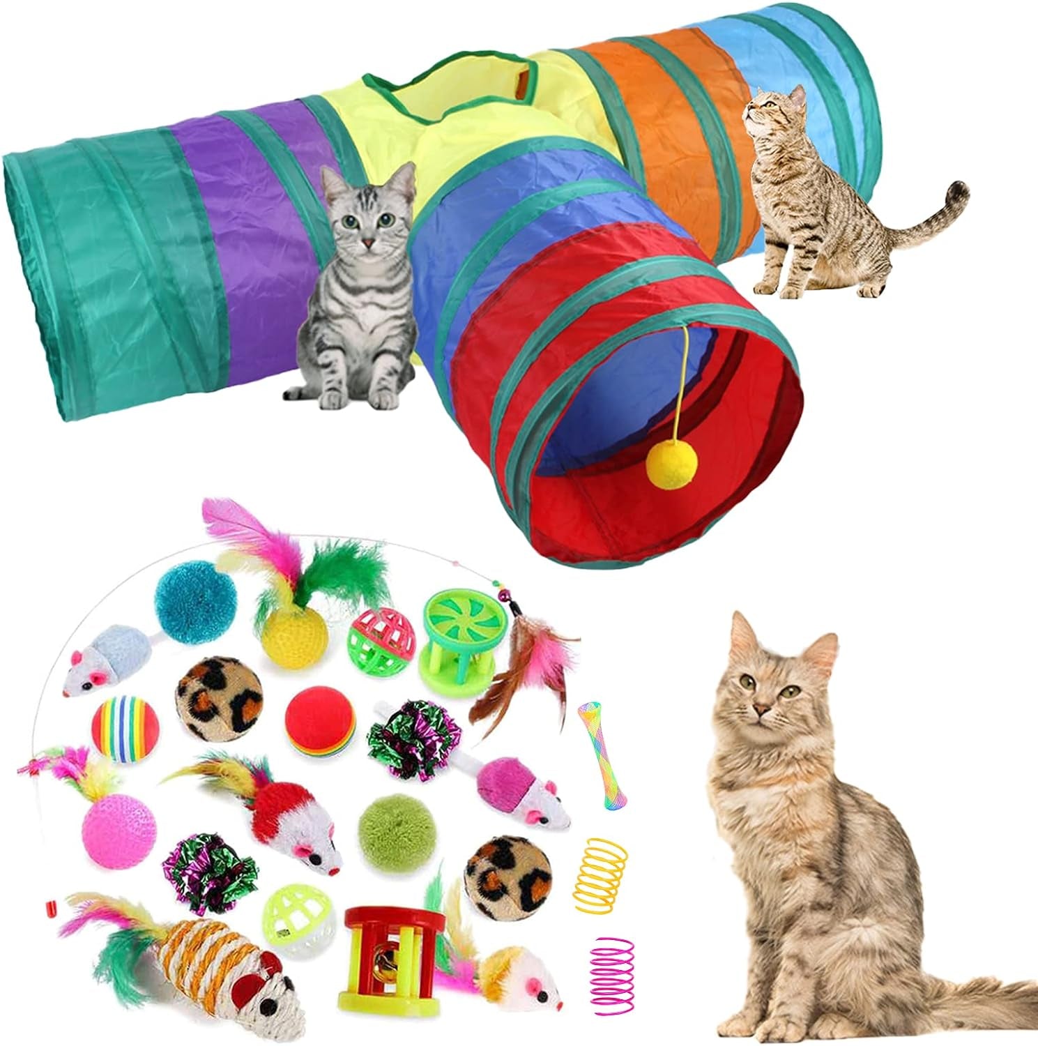 32pcs-cat-toys-kitten-interactive-pet-toys-assortments-foldable-rainbow-tunnel-teaser-wand-fluffy-mouse-crinkle-balls-bell-play-for-puppy-kitty-3-way
