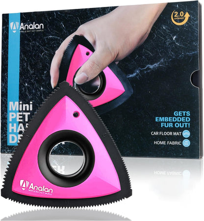 Analan Mini Pet Hair Remover for Car Detailing Dog Hair Tool Brush(Black) | Deep Cleaning, Reusable Rubber, Gentle on Fabrics, Triangle Design for Car Interiors, Couch, Rugs, Carpet, Mats & Furniture8