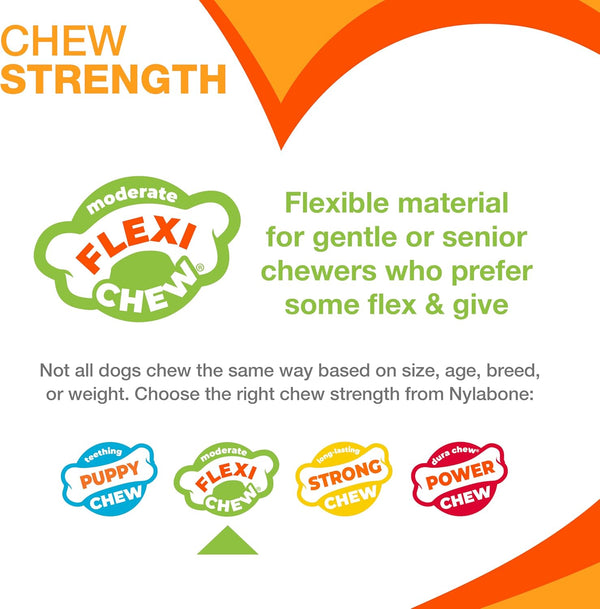 Nylabone Flexi Chew Tiny Gumabone Dog Chew Toys, Xx-Small, 2 Count | Peanut Butter & Bacon Flavor, X-Small Breeds, Flexible Material, Fill with Treats, Gentle on Teeth, for Dogs up to 15 Lbs5