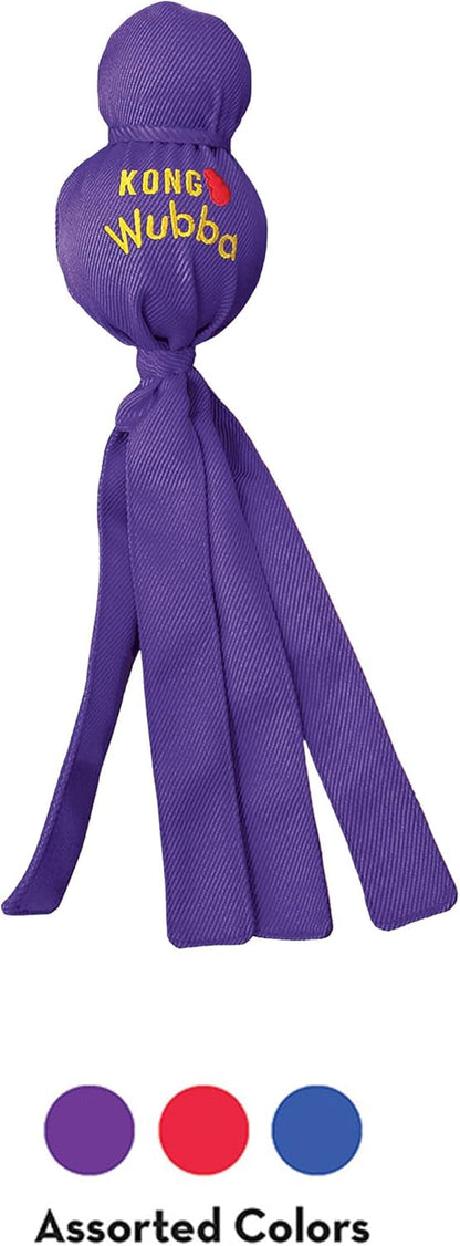 KONG Wubba Dog Toy 2 Pack – Durable Interactive Tug & Toss Toy with Reinforced Nylon, Floppy Tails for Fetch, Shake & Squeaky Play (Large, 2 Pack)3