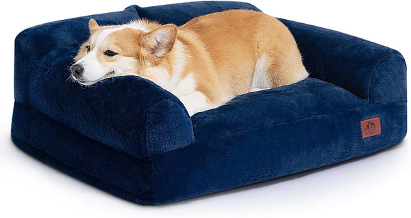 Hollypet Small Dog Large Cat Bed Puppy Couch Beds for Pets up to 25 Lbs | Fluffy Dog Cat Couch Plush Soft Warming Pets Beds with Machine Washable Cover and Non-Slip Bottom17