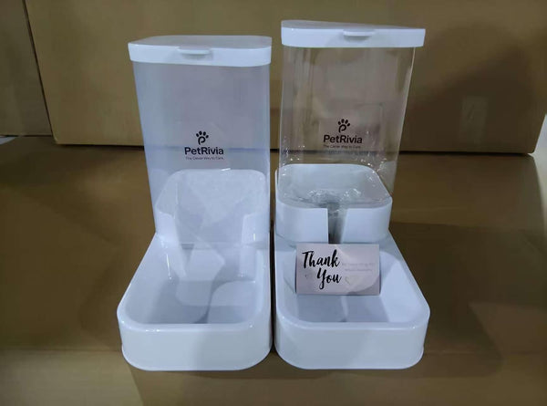 Automatic Cat Feeder and Water Dispenser, Dog Food and Water Bowl Set, Gravity Cat Feeder, Automatic Dog Water Dispenser, Pet Feeding Station, Cat Food and Water Bowl Set - Large Size (2.1Kg/3.8L)8