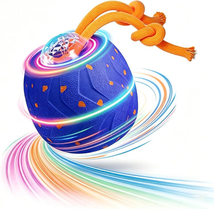 Interactive Pet Toy Ball - Bouncy, Flexible & Durable, Self-Rolling for Indoor Play, IPX7 Waterproof, Active Rolling Ball for Medium Dogs (Blue)14