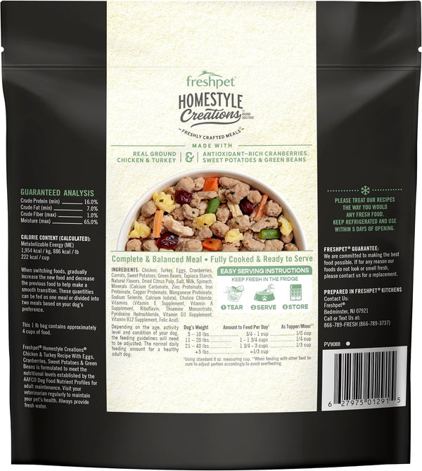 Freshpet Dog Food Homestyle Creations Chicken Turkey, 16 Ounce3
