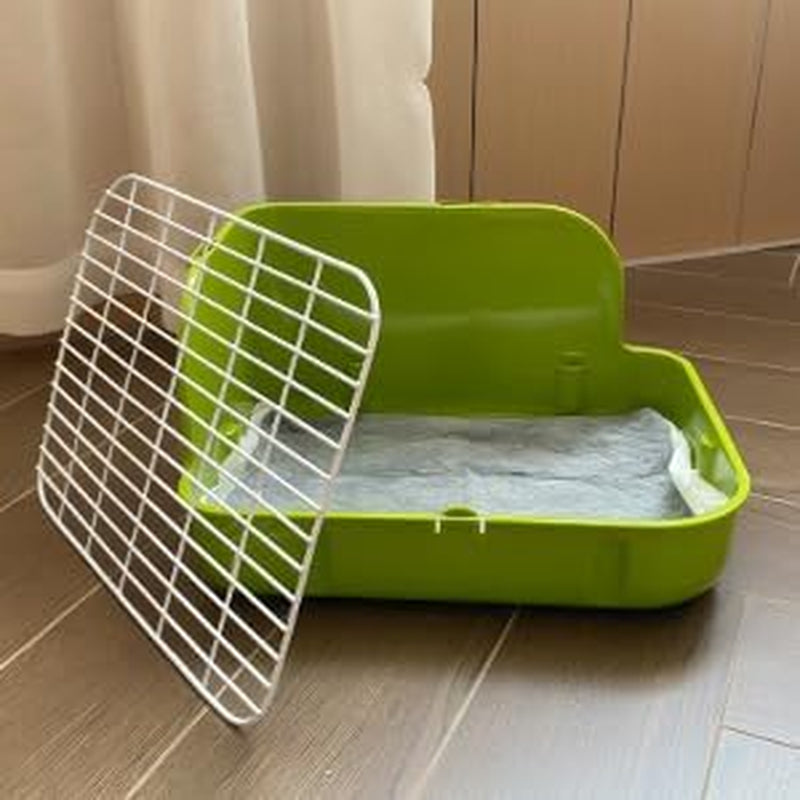 rabbit-litter-box-bunny-litter-box-guinea-pig-potty-trained-square-small-animal-toilet-potty-pan-for-rabbit-guinea-pig-ferret-hamster-chinchilla-grass-green