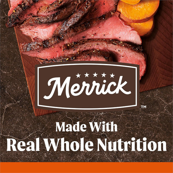 Merrick Premium Grain Free Dry Adult Dog Food, Wholesome and Natural Kibble, Real Texas Beef and Sweet Potato - 22.0 Lb. Bag4