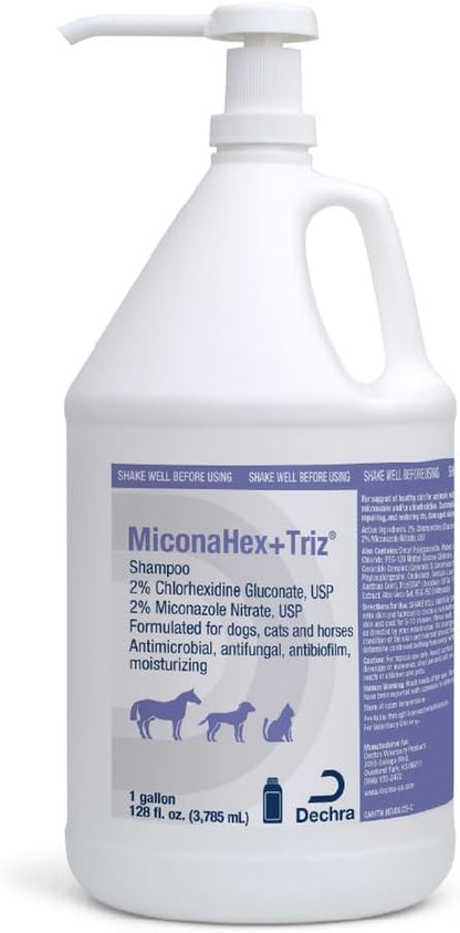 Miconahex+Triz Shampoo for Dogs, Cats and Horses, 8 Oz | Antibiofilm, Moisturizing; Packaging May Vary9