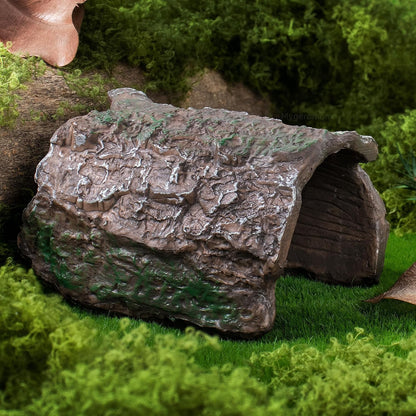 Mygeromon Reptile Hides Leopard Gecko Hideout Resin Caves Tank Accessories | 2 Pcs4