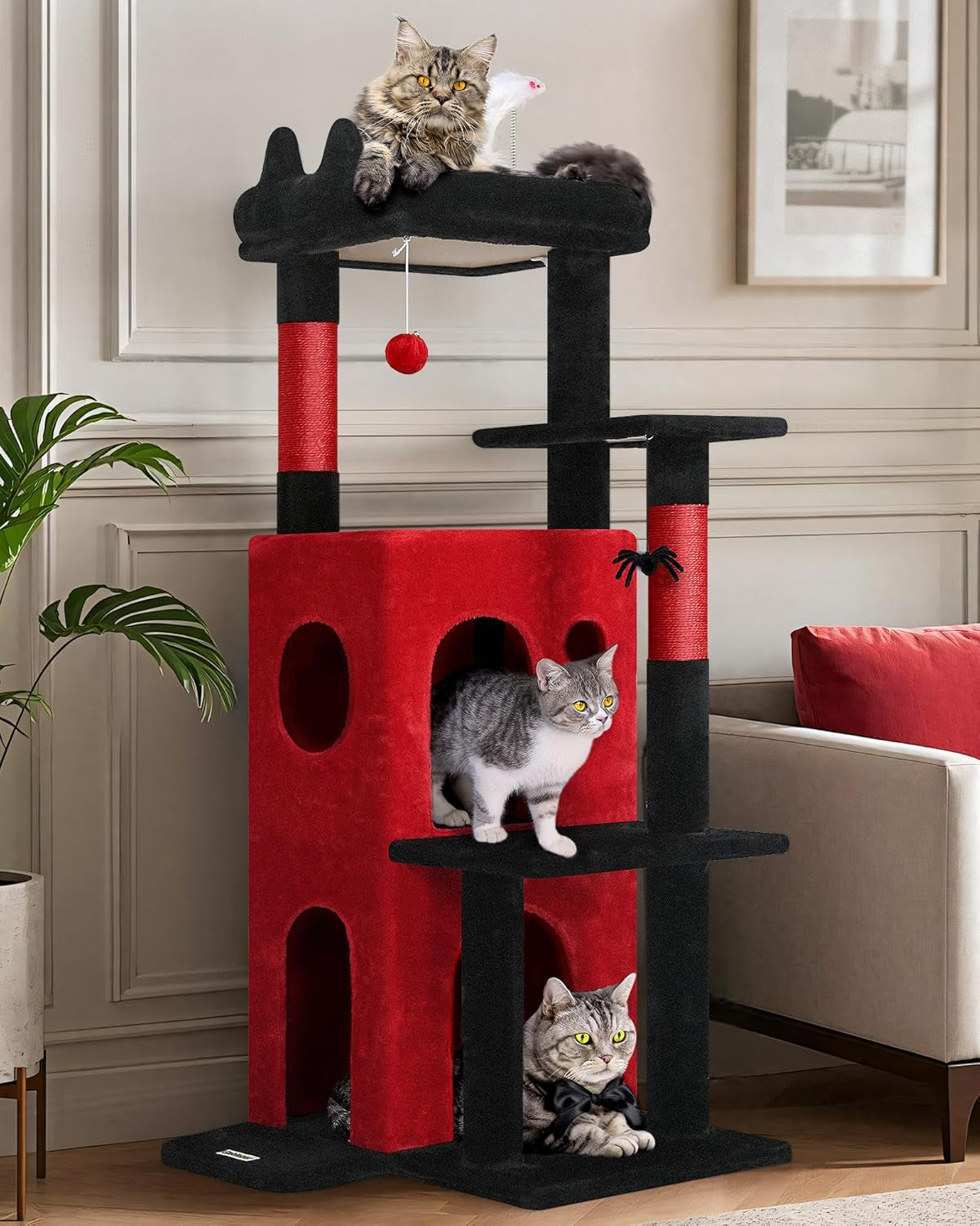 globlazer-cat-tree-tower-for-indoor-cats-50-inch-adult-cat-tree-house-for-large-adult-cats-with-steps-scratching-post-2-cat-caves-dangling-toys-fc50-light-grey