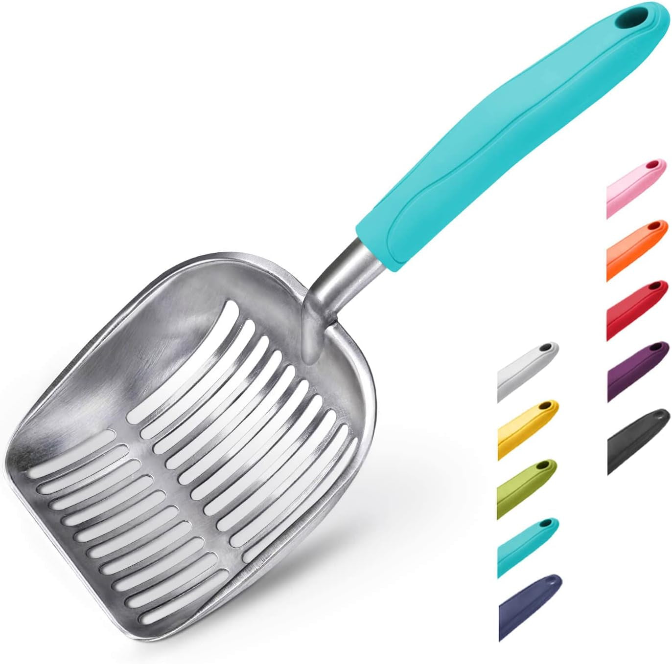 wepet-cat-litter-scoop-aluminum-alloy-sifter-kitty-metal-scooper-deep-shovel-long-handle-poop-sifting-kitten-pooper-lifter-durable-heavy-duty-for-litter-box