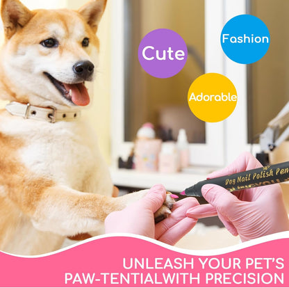 OLINGYOU Dog Nail Polish， Dog Nail Polish Pens Quick Dry-8 Colors, Pet Nail Polish Set for Dogs， DIY Dogs Puppy Nails, Dog Safe Nail Polish Non Toxic, Odorless, Easy to Apply5