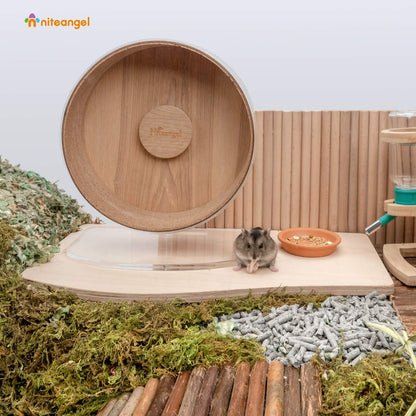 Niteangel Hamster Play Wooden Platform: Wave- 15.7" L X 9" W - 7" H | Can Maximizes Cage Space & Enriches Pet Environment for Dwarf Syrian Hamsters Gerbils Mice Degus or Other Small Pets2