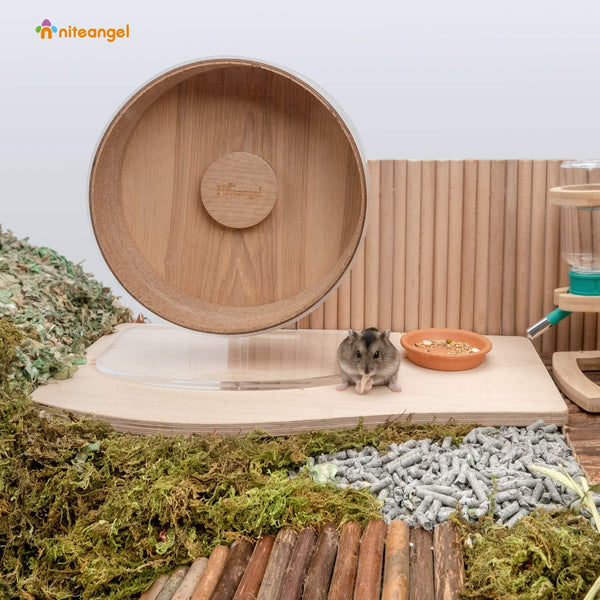 Niteangel Hamster Play Wooden Platform: Wave- 15.7" L X 9" W - 7" H | Can Maximizes Cage Space & Enriches Pet Environment for Dwarf Syrian Hamsters Gerbils Mice Degus or Other Small Pets2