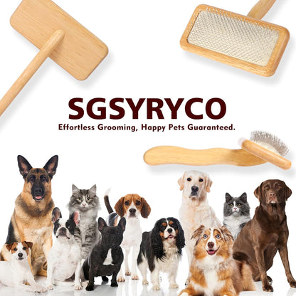 Slicker Brush for Dogs & Cats, Dog & Cat Brush for Shedding & Grooming | Deshedding Tool, Loose Fur Removal, Undercoat Removal, Gentle Coated Tips, Air-Cushion Pad, Long & Short Hair Pet, Detangling9