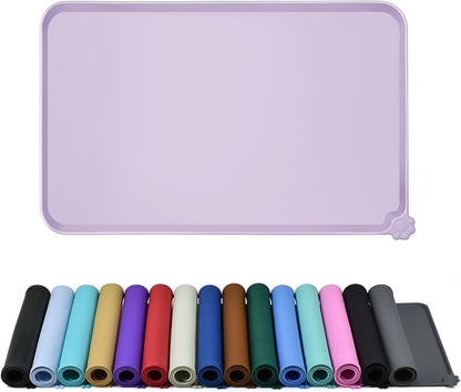 Reopet Silicone Pet Feeding Mat - Waterproof & Non-Slip Dog Cat Placemat | High Raised Edges Prevent Food & Water Spills to Protect Floors, Easy to Clean, Fit for Dog Cat Bowls27