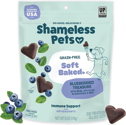Shameless Pets Soft-Baked Dog Treats, Bananas for Bacon | Healthy Treats for Small, Medium & Large Dogs | Skin & Coat Support with Omega-3 & Omega-6 | Grain-Free, Made in USA | 6 Oz15