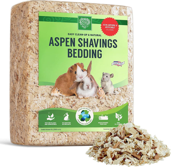 Small Pet Select Premium Natural Aspen Bedding, Animal Bedding for Small Indoor and Outdoor Pets, Made in the USA, Jumbo Size 141 L Pack | Natural Wood Bedding, Low Dust, Odor Control, Made in USA, for Indoor & Outdoor Rabbits, Hamsters & Small Pets7