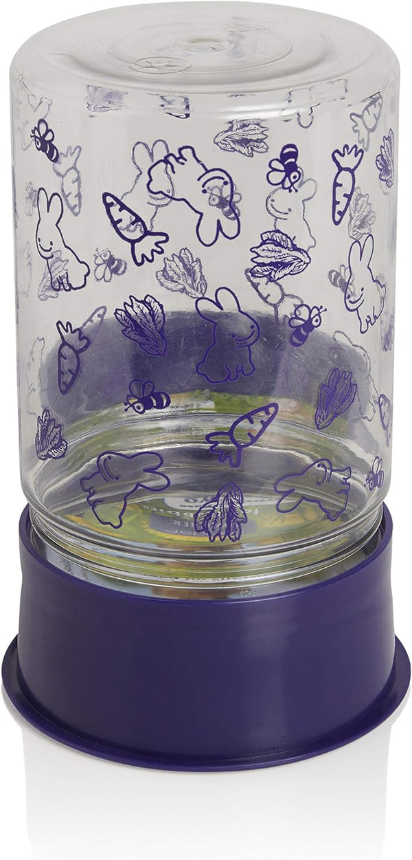 Lixit Reversible Waterer/Feeder for Rabbits and Other Small Animals. (Pack of 1),Purple2